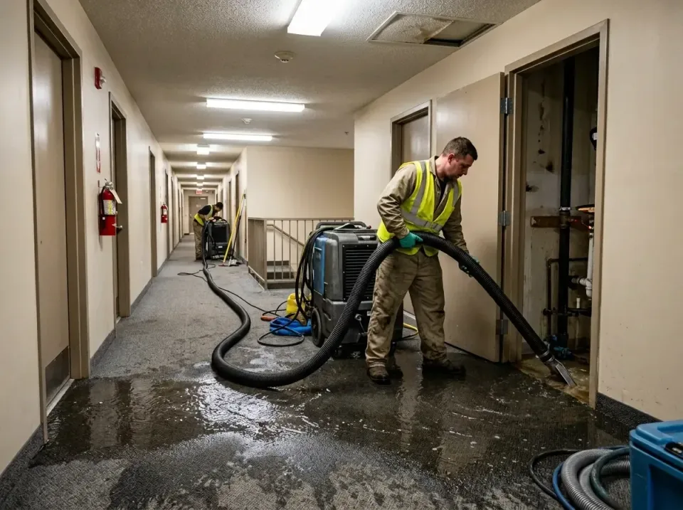 multi-unit-apartment-hallway-f-005 — frequently asked questions, Emergency Burst Pipe Water Extraction & Removal in White Is…